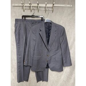 Polo University Club Suit Men 46R Blue Bird's‎ Eye Academia 41X31 Pants Luxury